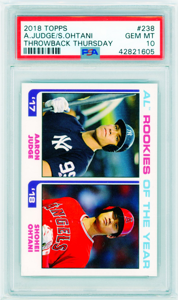 2018 Topps Throwback Thursday #238 A. Judge/S.Ohtani PSA 10 Gem Mint 