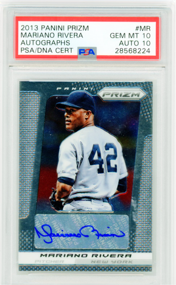 2013 Panini Prizm #MR Mariano Rivera Autographs PSA/DNA Cert. Gem Mint 10/Auto 10