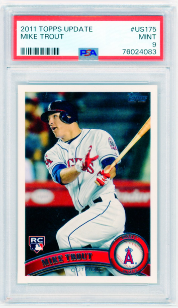 2011 Topps Update #US175 Mike Trout PSA 9