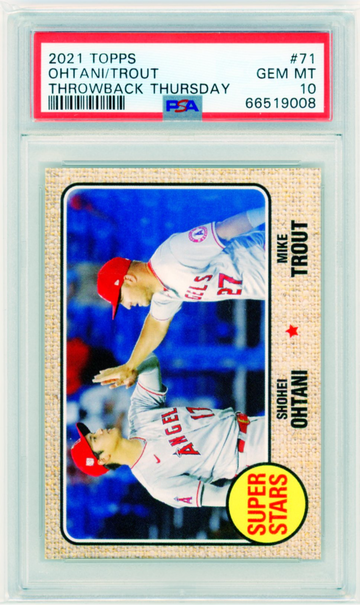 2021 Topps Throwback Thursday #71 Ohtani/Trout PSA 10