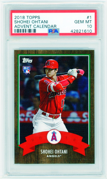 2018 Topps Advent Calendar #1 Shohei Ohtani PSA 10 GEM MINT!