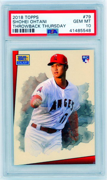 2018 Topps Throwback Thursday #79 Shohei Ohtani PSA 10 GEM MINT 10!