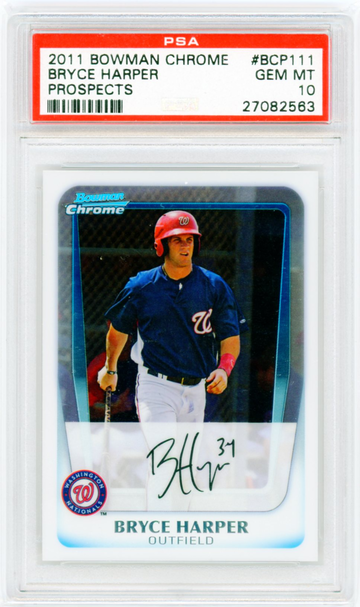 2011 Bowman Chrome Prospects #BCP111 Bryce Harper PSA10 GEM MINT 10!