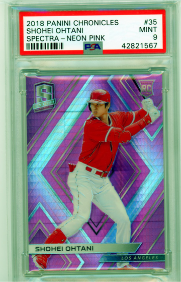 2018 Panini Chronicles #35 Shohei Ohtani Spectra-Neon Pink PSA 9 MINT!