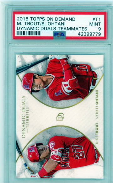 2018 Topps On Demand #T1 Trout/Ohtani Dynamic Duals Teammates PSA 9 MINT!