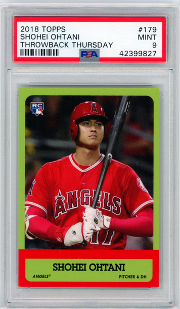 2018 Topps Throwback Thursday #179 Shohei Ohtani PSA9 MINT!