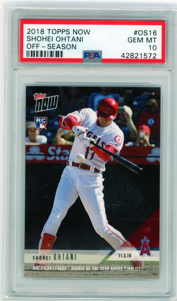 2018 Topps Now #OS16 Shohei Ohtani Off-Season PSA 10 GEM MINT!