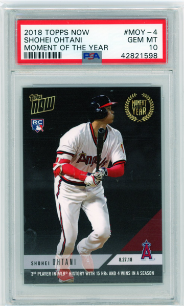 2018 Topps Now #MOY-4 Shohei Ohtani Moment of the Year PSA 10 GEM MINT!