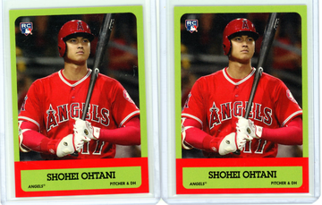 2018 Topps Throwback Thursday #179 Shohei Ohtani 2 Card Lot