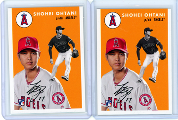 2018 Topps Throwback Thursday #250 Shohei Ohtani 2 Card Lot
