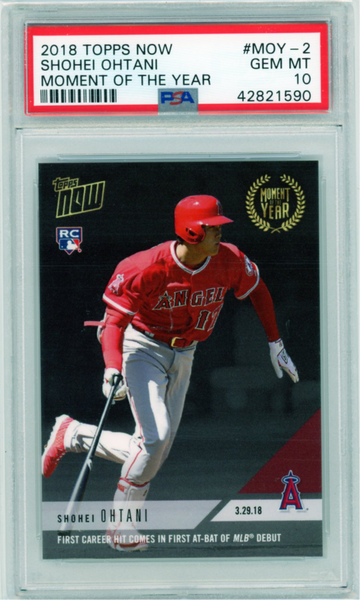 2018 Topps Now #MOY-2 Shohei Ohtani Moment of the Year PSA 10 GEM MINT!