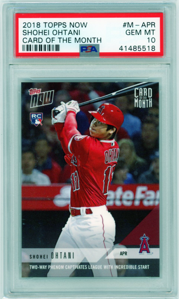 2018 Topps Now #M-APR Shohei Ohtani Card of the Month PSA 10 GEM MINT!