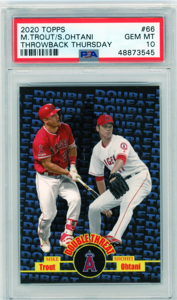2020 Topps Throwback Thursday #66 Trout/Ohtani PSA 10 GEM MINT!