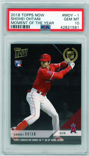 2018 Topps Now #MOY-1 Shohei Ohtani Moment of the Year PSA 10 GEM MINT!