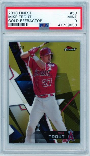 2018 Finest #50 Mike Trout Gold Refractor