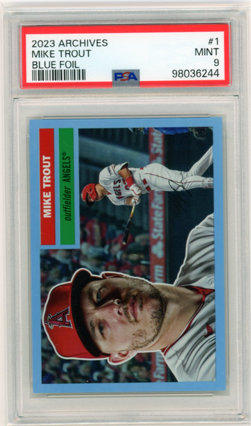2023 Topps Archives #1 Mike Trout Blue Foil