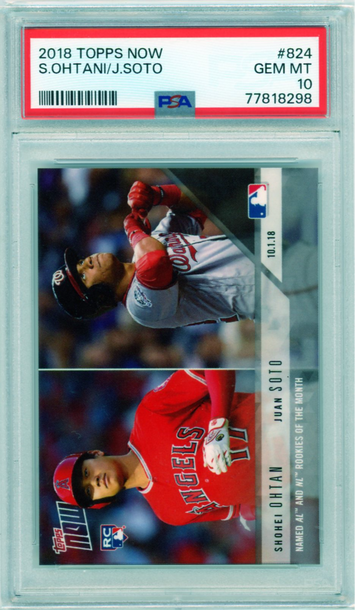 2018 Topps Now #824 S. Ohtani/J. Soto PSA 10 GEM MINT!