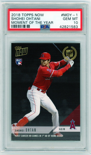 2018 Topps Now #MOY-1 Shohei Ohtani Moment of the Year PSA 10 GEM MINT!