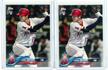 2018 Topps Team Set #A-17 Shohei Ohtani- 2 card lot