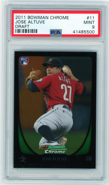 2011 Bowman Chrome Draft #11 Jose Altuve Rookie PSA 9 MINT!