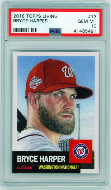 2018 Topps Living #13 Bryce Harper PSA 10 GEM MINT!