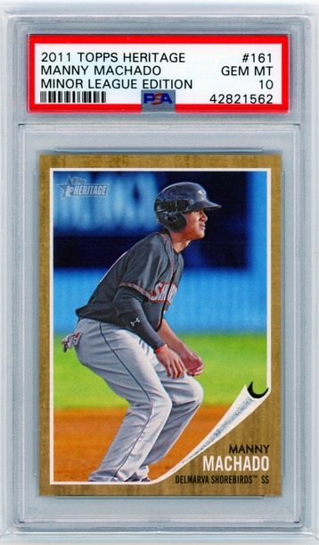 2011 Topps Heritage Minor League Edition #161 Manny Machado PSA 10 GEM MINT!