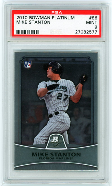 2010 Bowman Platinum #86 Mike (Giancarlo) Stanton Rookie PSA 9 MINT!
