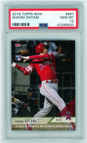2018 Topps Now #697 Shohei Ohtani PSA 10 GEM MINT!