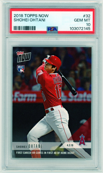 2018 Topps Now #32 Shohei Ohtani PSA 10 GEM MINT!