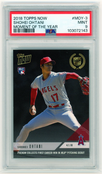 2018 Topps Now #MOY-3 Shohei Ohtani PSA 9 MINT!
