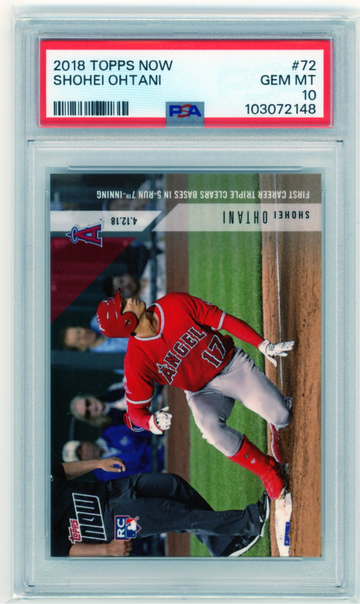 2018 Topps Now #72 Shohei Ohtani PSA 10 GEM MINT!