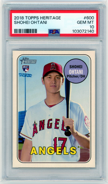 2018 Topps Heritage #600 Shohei Ohtani PSA 10 GEM MINT!