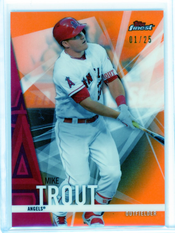 2017 Topps Finest #1 Mike Trout Orange Refractor