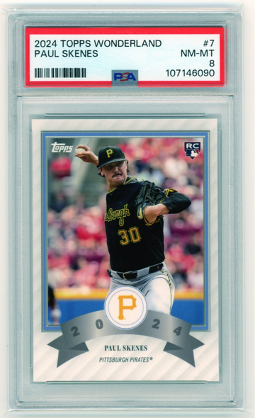 2024 Topps Wonderland #7 Paul Skenes PSA 8 Near Mint/ Mint! RC!