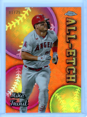 2024 Topps Chrome Logofractor Edition CAEL-2 Mike Trout Orange Refractor