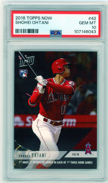 2018 Topps Now #42 Shohei Ohtani PSA 10 GEM MINT!