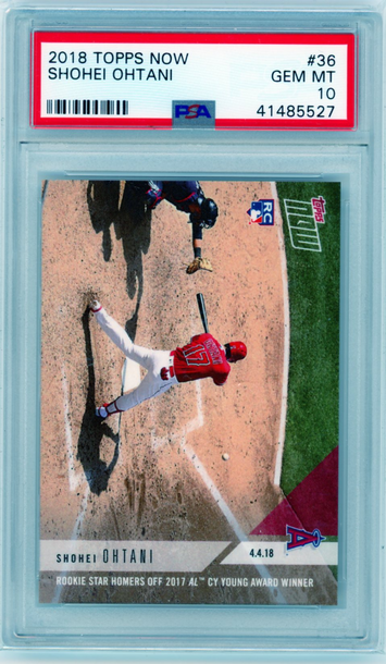 2018 Topps Now #36 Shohei Ohtani PSA 10 GEM MINT!