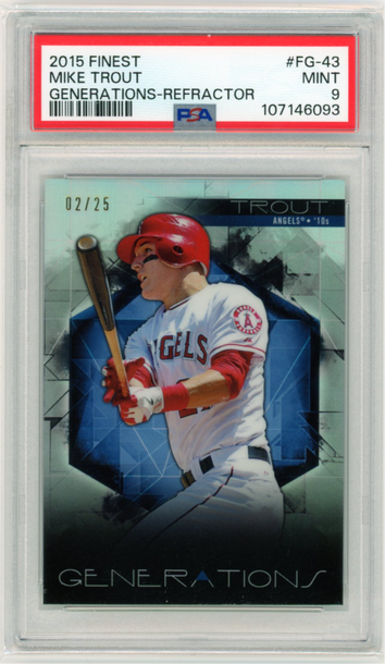 2015 Finest Generations #FG-43 Mike Trout Refractor PSA 9 MINT!
