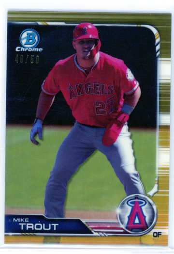 2019 Bowman Chrome #100 Mike Trout Gold Refractor