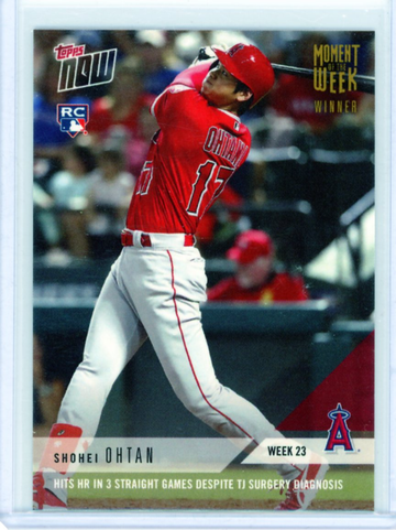 2018 Topps Now MOW-23W Shohei Ohtani Gold Winner!