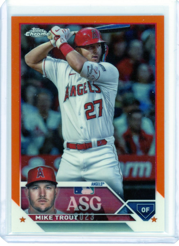 2023 Topps Chrome Update ASGC18 Mike Trout All Star Game Orange Refractor