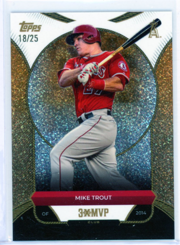 2025 Topps 3X MVP Club #7 Mike Trout Orange Stardust Foil