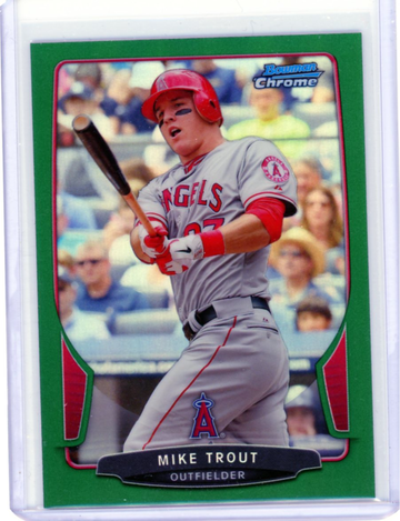 2013 Bowman Chrome #50 Mike Trout Green Refractor