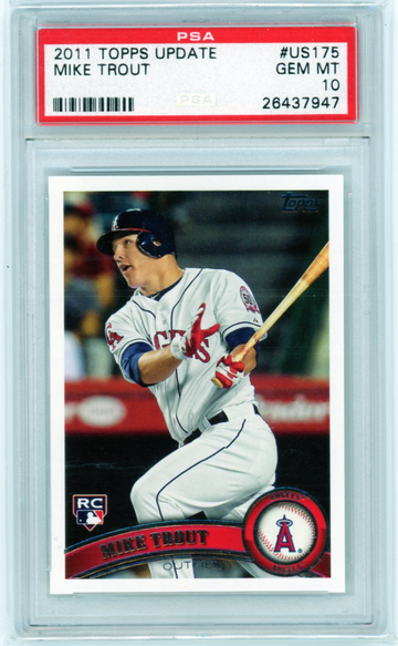 2011 Topps Update #US175 Mike Trout PSA 10 GEM MINT! RC!