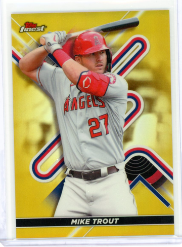 2022 Topps Finest #27 Mike Trout Gold Refractor