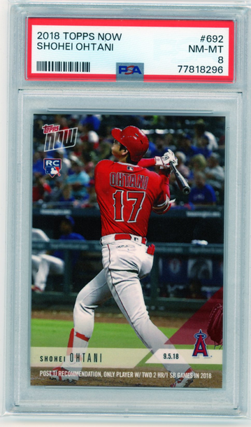 2018 Topps Now #692 Shohei Ohtani PSA 8 Near Mint-MINT!