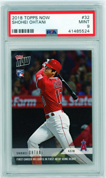 2018 Topps Now #32 Shohei Ohtani PSA 9 MINT!