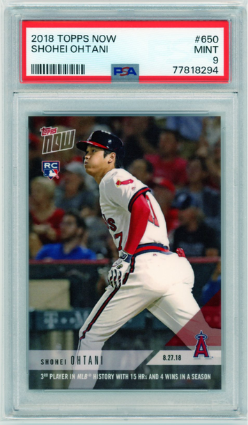 2018 Topps Now #650 Shohei Ohtani PSA 9 MINT!