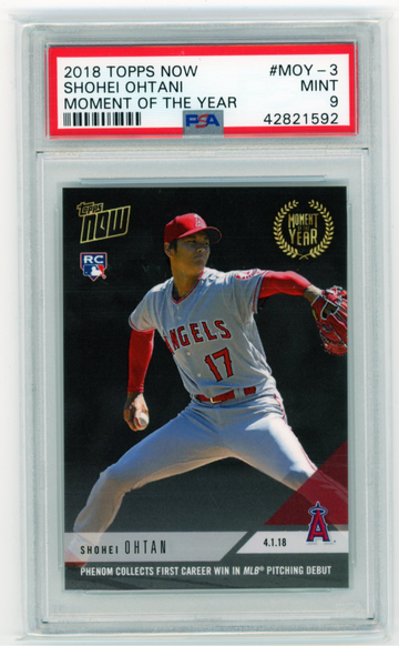 2018 Topps Now #MOY-3 Shohei Ohtani Moment of the Year PSA 9 MINT!