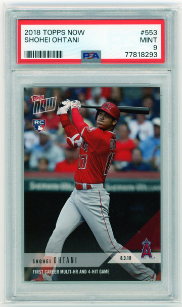 2018 Topps Now #553 Shohei Ohtani PSA 9 MINT!